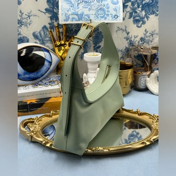 🆕 OROTON 🧿 NWOT Cinder Mini Baguette Shoulder Bag, Agave Green - Picture 3 of 12